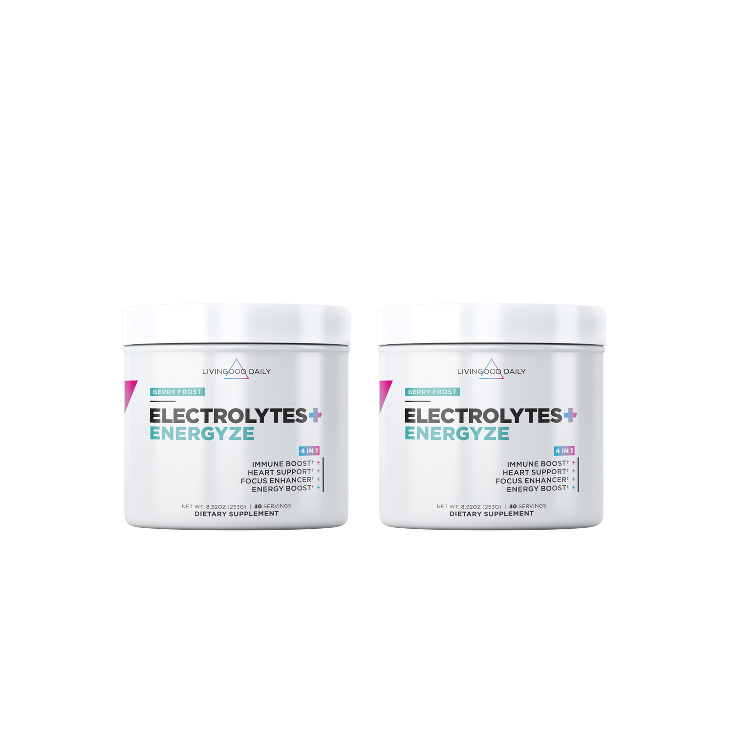 Livingood Daily Electrolytes + Energyze (Berry Frost) (2-Pack)