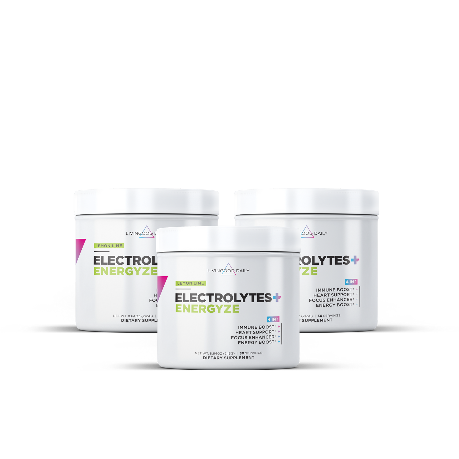Livingood Daily Electrolytes + Energyze (Lemon Lime) (3-Pack)