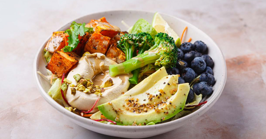 Macro Bowl with Red Lentil Tofu