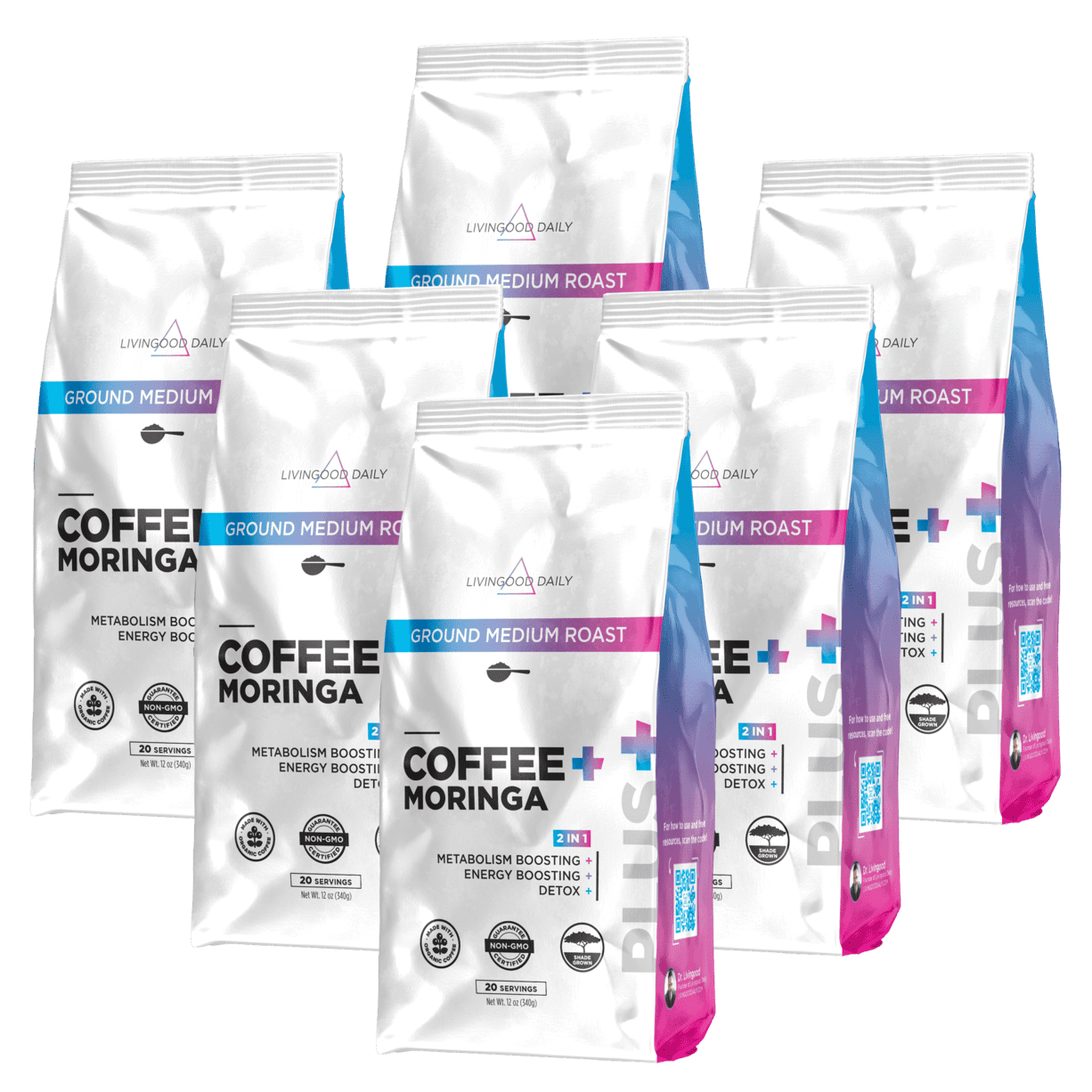 Livingood Daily Coffee + Moringa Ground Medium Roast