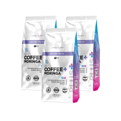 Livingood Daily Coffee + Moringa Ground Swiss Water Decaf