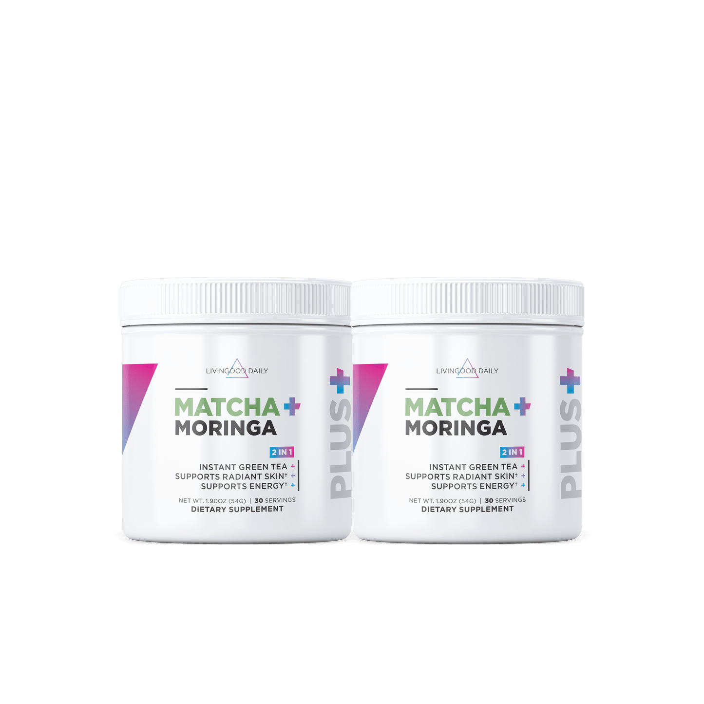 Livingood Daily Matcha + Moringa (2-Pack)