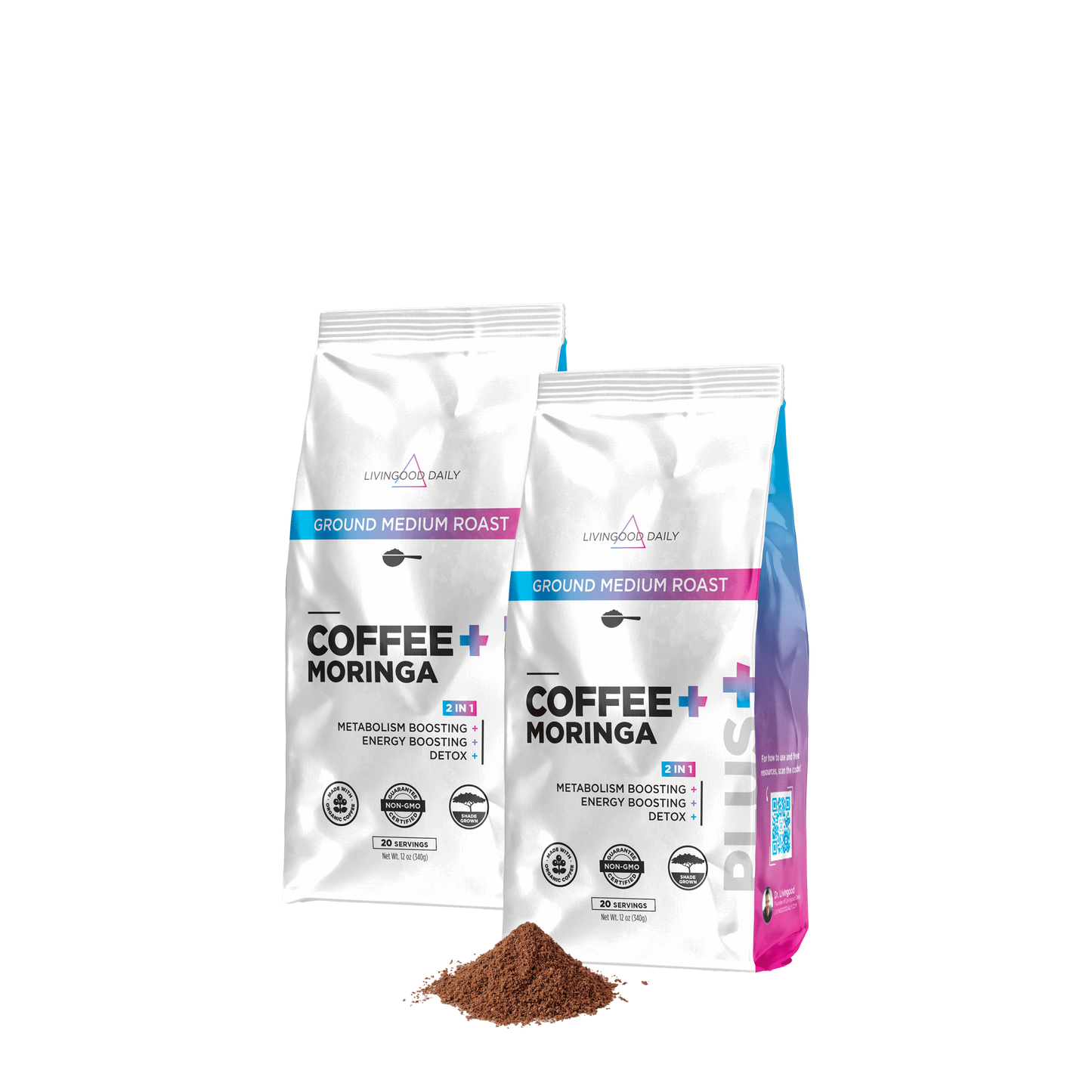 Livingood Daily Coffee + Moringa Ground Medium Roast
