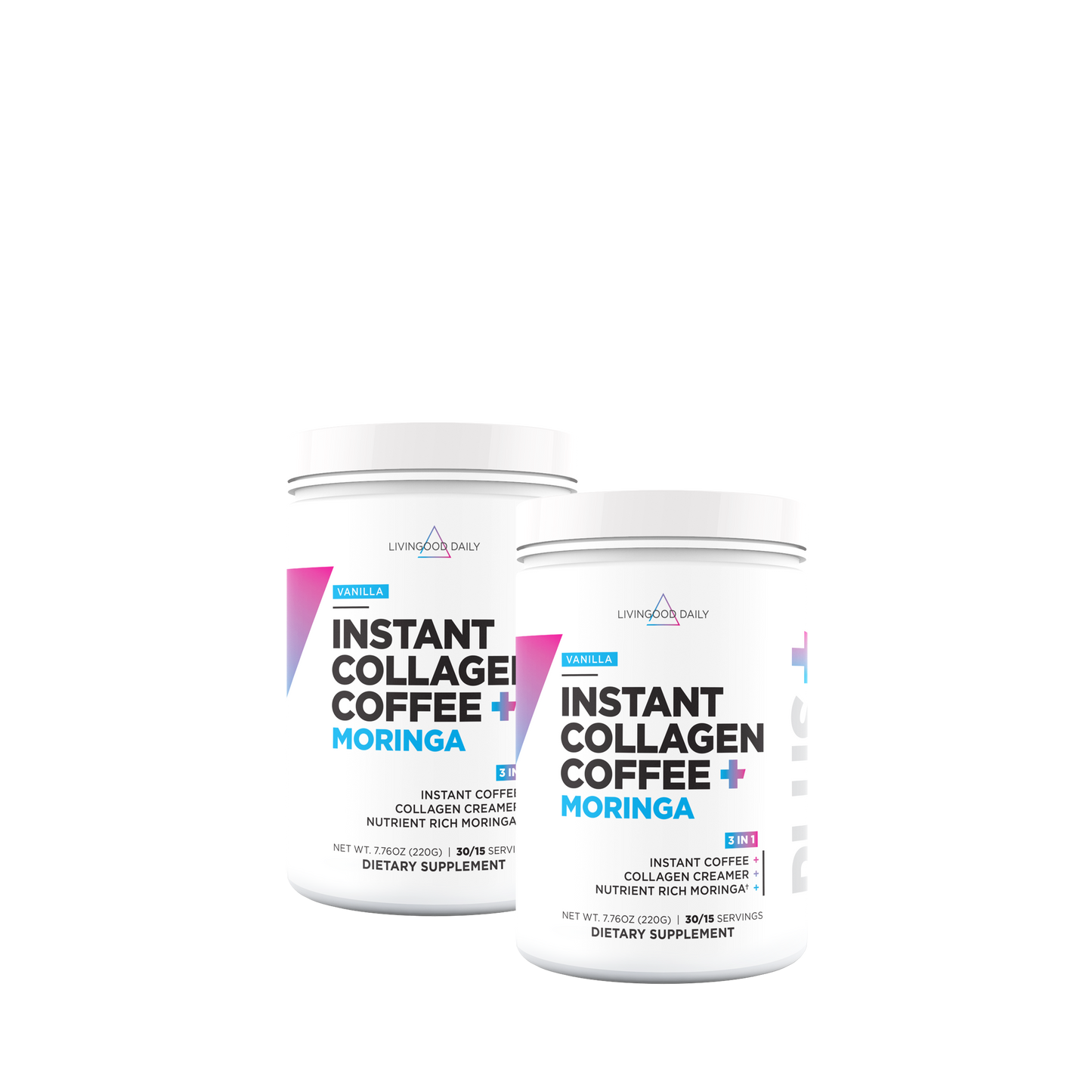 Livingood Daily Instant Vanilla Collagen Coffee + Moringa