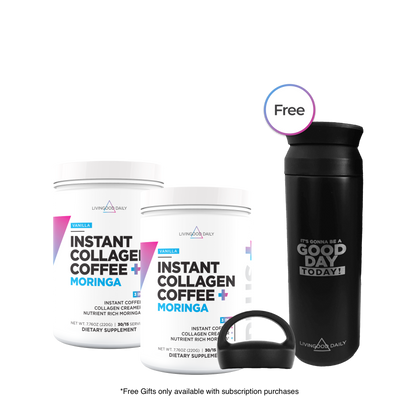 Livingood Daily Instant Vanilla Collagen Coffee + Moringa