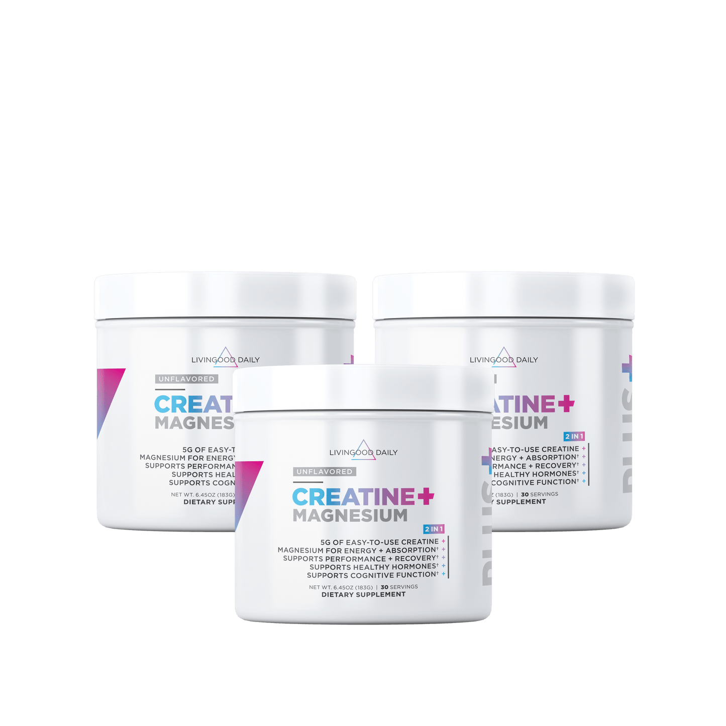 Livingood Daily Creatine + Magnesium (3-Pack)