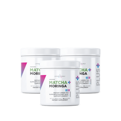 Livingood Daily Matcha + Moringa (3-Pack)