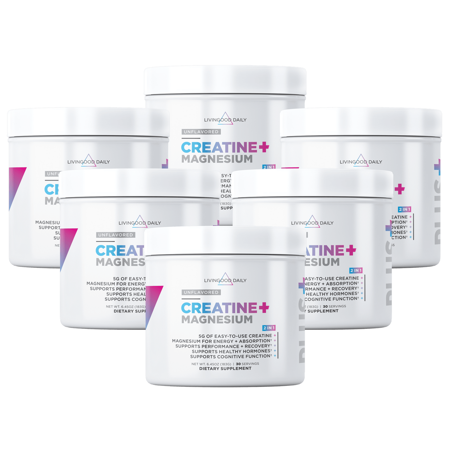 Livingood Daily Creatine + Magnesium (6-Pack)