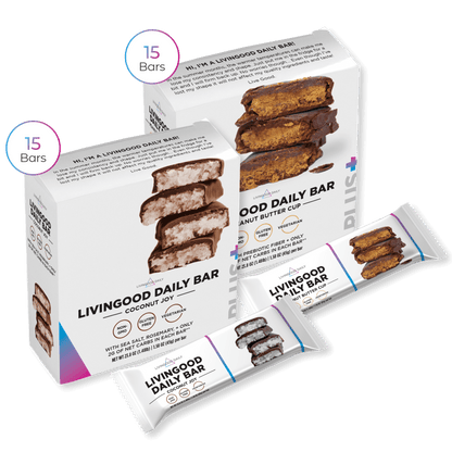 Livingood Daily Coconut Joy and Peanut Butter Cup Bars Bundle