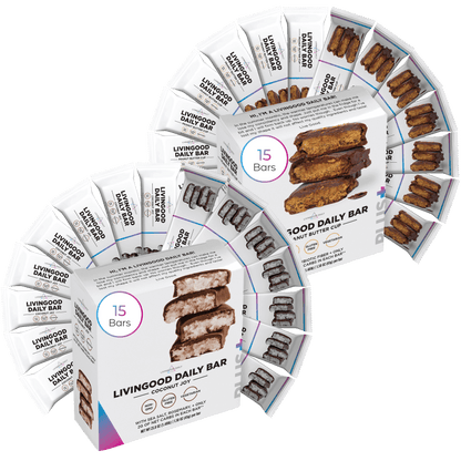 Livingood Daily Coconut Joy and Peanut Butter Cup Bars Bundle