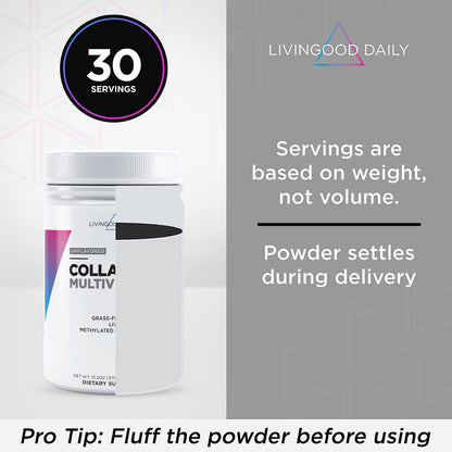 Unflavored Collagen + Multivitamin (60 Servings)
