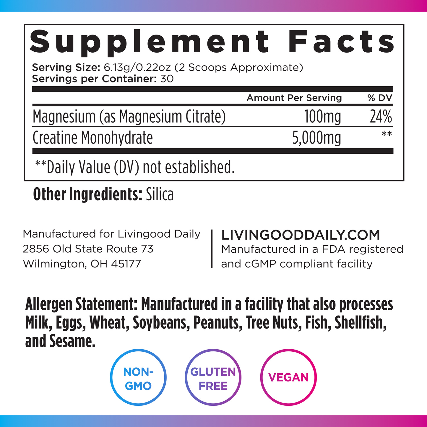 Livingood Daily Creatine + Magnesium